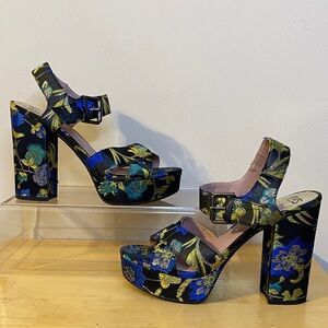 Floral Platform Heels